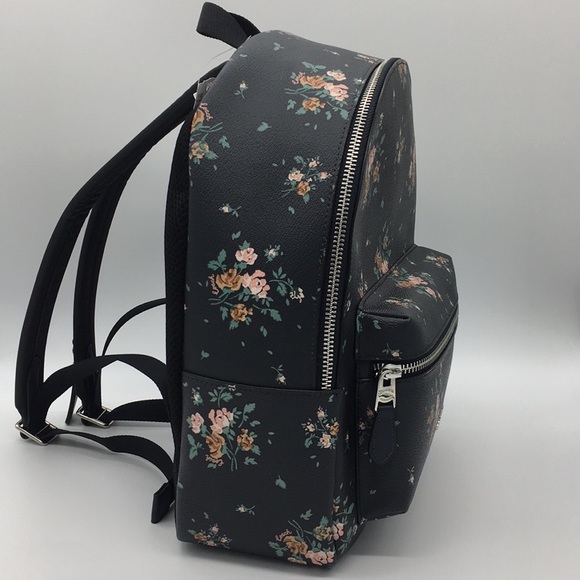 COACH MEDIUM CHARLIE BACKPACK WITH ROSE BOUQ. PRT - Picture 5 of 16